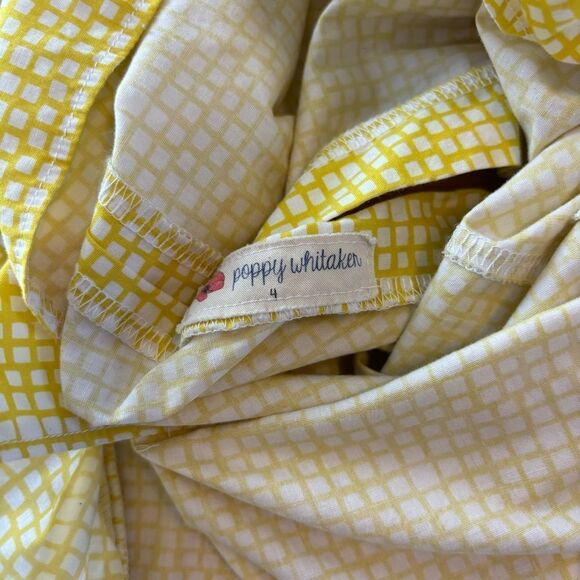 Poppy Whitaker kids girls 4 yellow maxi dress collared youth mix pattern - Picture 3 of 7